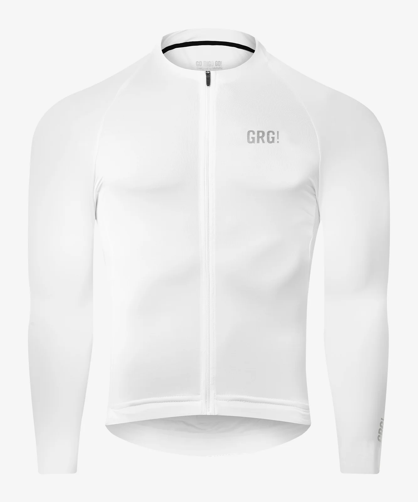JERSEY_CICLISMO_ML_KM100_CLASICO_BLANCO_HOMBRE_FRONTAL