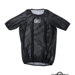 Camiseta base layer KM100 aplique plata negro