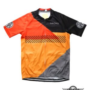 Jersey Ciclismo Siroko M2 Naranja/Negro Manga Corta